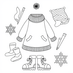 Desenho de Roupas para colorir e imprimir: número 2