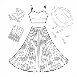 Desenho de Roupas para colorir e imprimir: número 4
