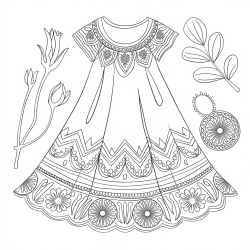 Desenho de Roupas para colorir e imprimir: número 7