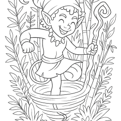 Desenho de Saci Perere para colorir e imprimir: número 8