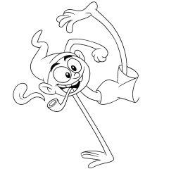 Desenho de Saci Perere para colorir e imprimir: número 10