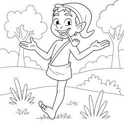 Desenho de Saci Perere para colorir e imprimir: número 11