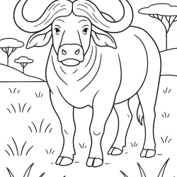 Desenho de Safari para colorir e imprimir: número 10