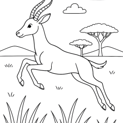 Desenho de Safari para colorir e imprimir: número 11