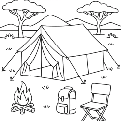 Desenho de Safari para colorir e imprimir: número 20
