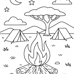 Desenho de Safari para colorir e imprimir: número 21
