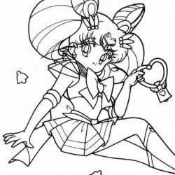 Desenho de Sailor Moon para colorir e imprimir: número 3