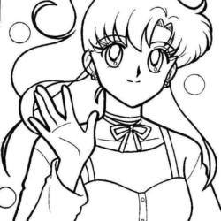 Desenho de Sailor Moon para colorir e imprimir: número 6