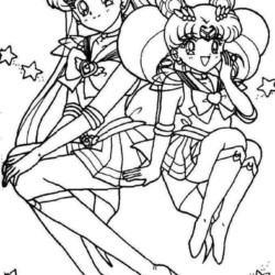 Desenho de Sailor Moon para colorir e imprimir: número 8