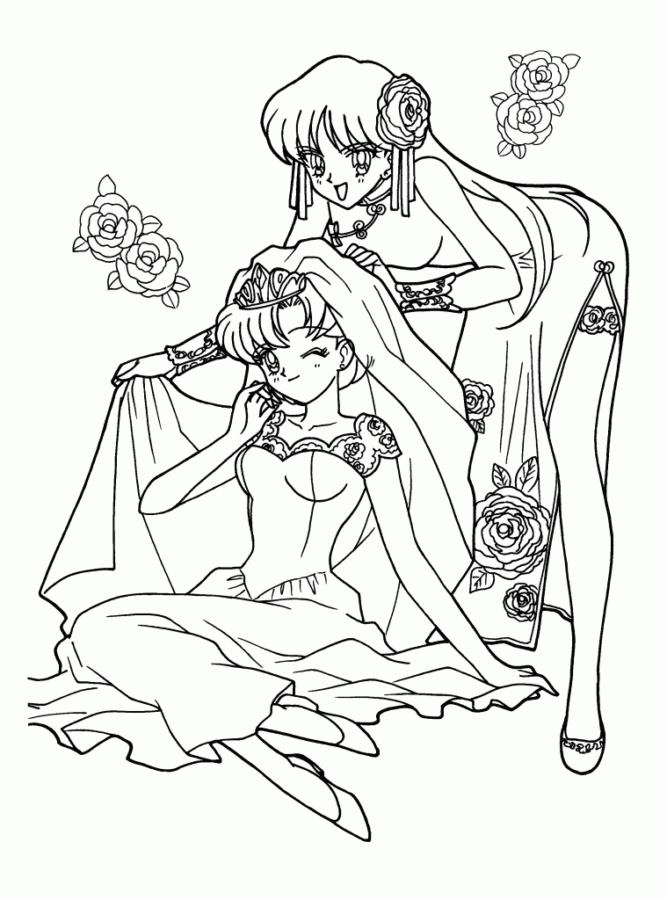 Desenho de Sailor Moon para colorir e imprimir: número 10