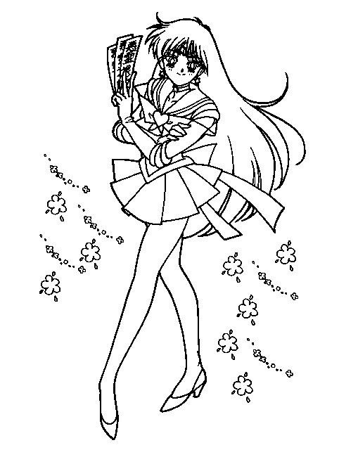 Desenho de Sailor Moon para colorir e imprimir: número 13