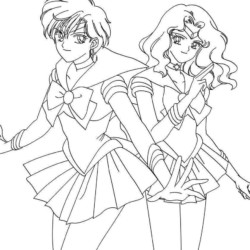 Desenho de Sailor Moon para colorir e imprimir: número 14