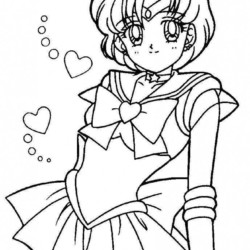 Desenho de Sailor Moon para colorir e imprimir: número 18
