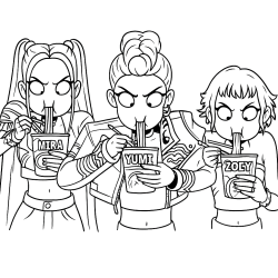 Desenho de Saja Boys para colorir e imprimir: número 1
