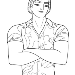 Desenho de Saja Boys para colorir e imprimir: número 2