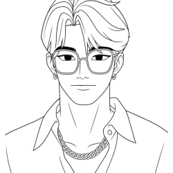 Desenho de Saja Boys para colorir e imprimir: número 3