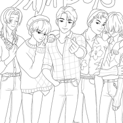 Desenho de Saja Boys para colorir e imprimir: número 6