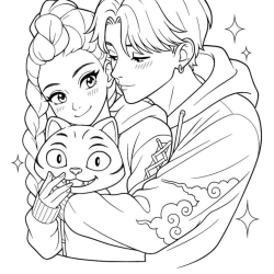 Desenho de Saja Boys para colorir e imprimir: número 9