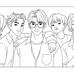 Desenho de Saja Boys para colorir e imprimir: número 12