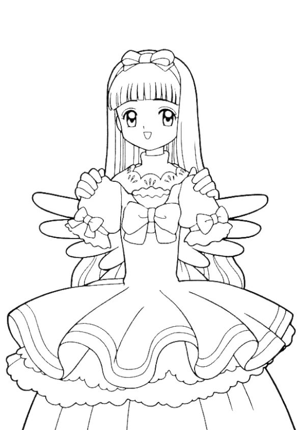 Desenho de Sakura Card Captors para colorir e imprimir: número 2