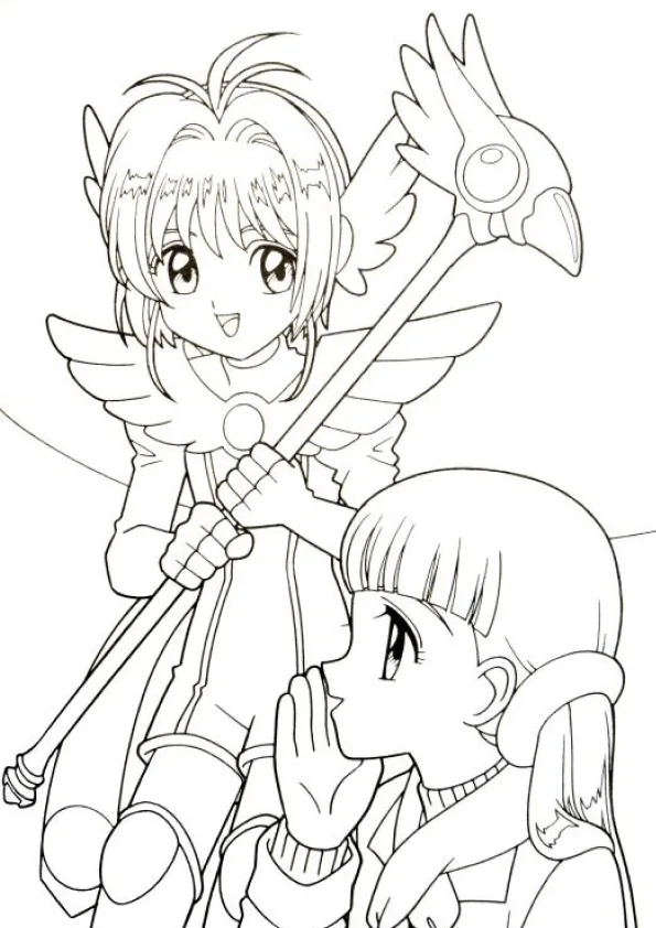 Desenho de Sakura Card Captors para colorir e imprimir: número 3