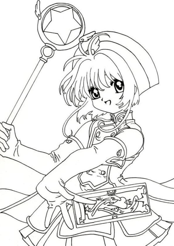 Desenho de Sakura Card Captors para colorir e imprimir: número 6