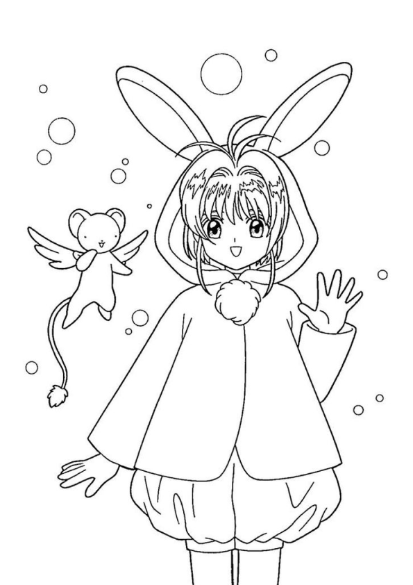 Desenho de Sakura Card Captors para colorir e imprimir: número 7