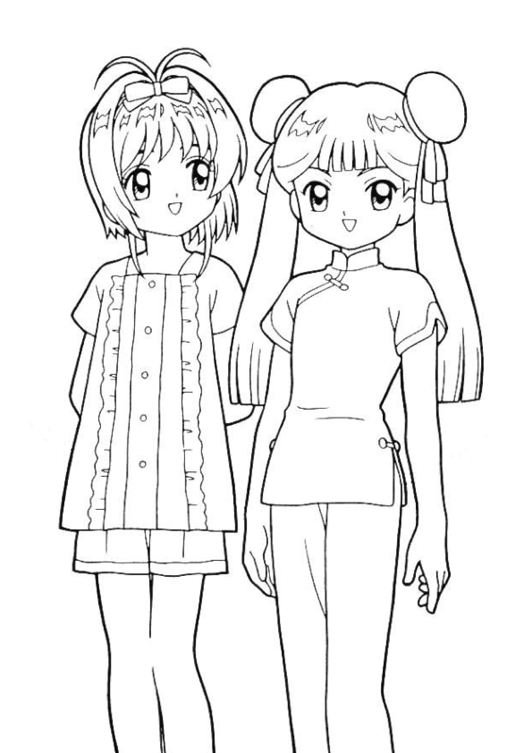 Desenho de Sakura Card Captors para colorir e imprimir: número 9