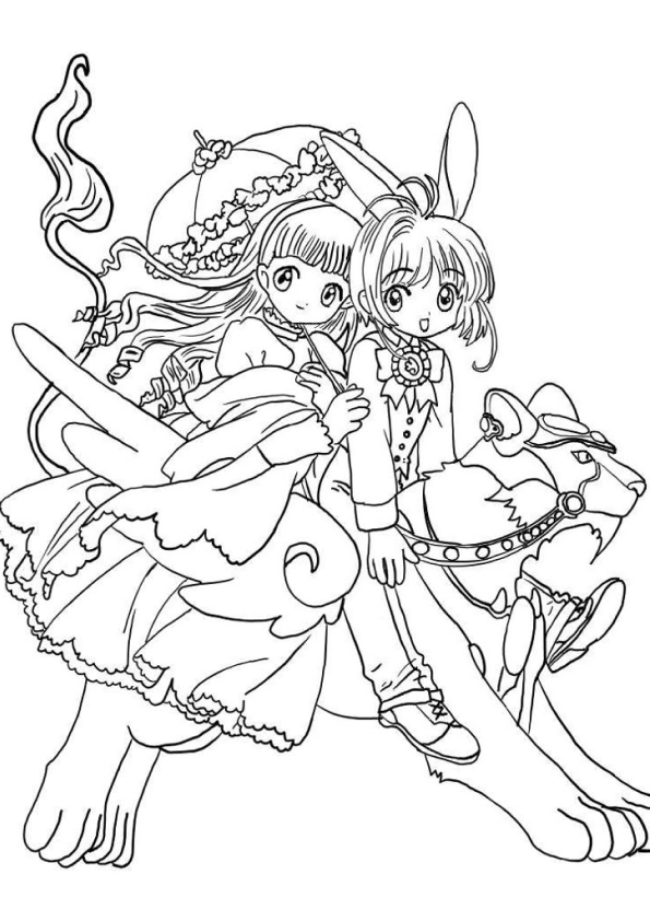 Desenho de Sakura Card Captors para colorir e imprimir: número 10