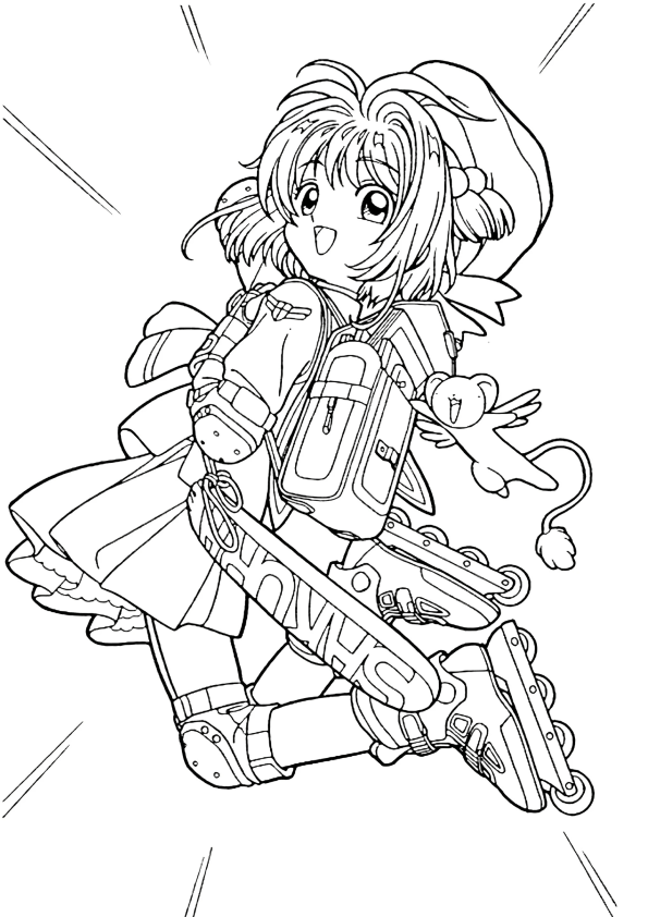 Desenho de Sakura Card Captors para colorir e imprimir: número 11