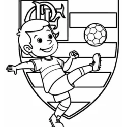 Desenho de Sao Paulo Fc para colorir e imprimir: número 1