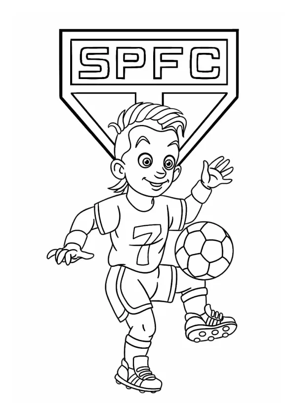 Desenho de Sao Paulo Fc para colorir e imprimir: número 4