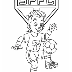 Desenho de Sao Paulo Fc para colorir e imprimir: número 5