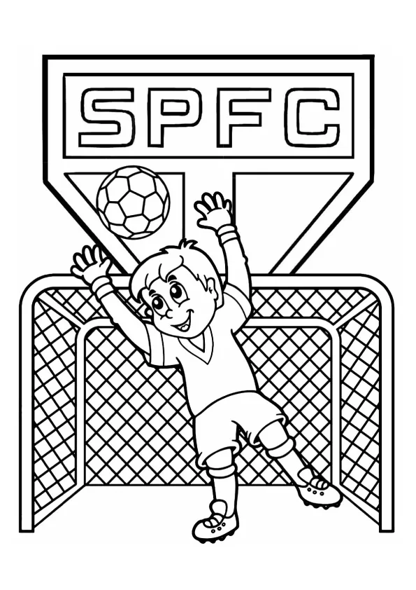 Desenho de Sao Paulo Fc para colorir e imprimir: número 6