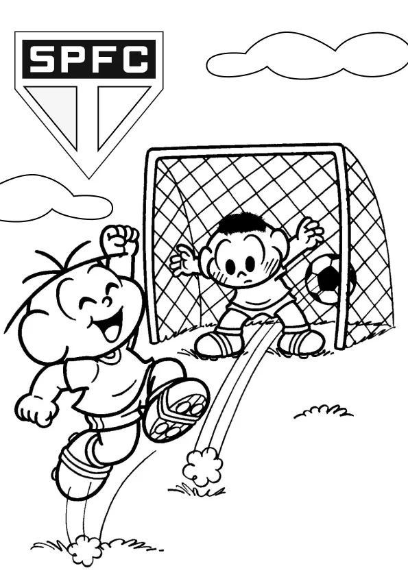 Desenho de Sao Paulo Fc para colorir e imprimir: número 7