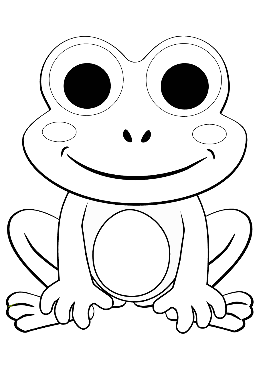 Desenho de Sapos para colorir e imprimir: número 8