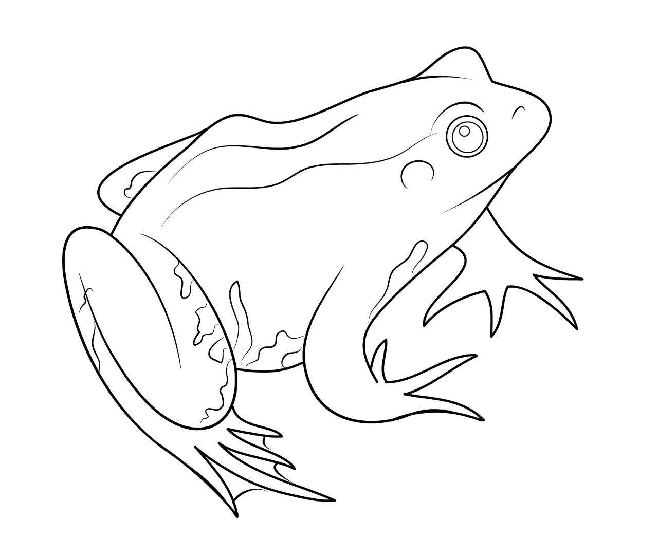 Desenho de Sapos para colorir e imprimir: número 10