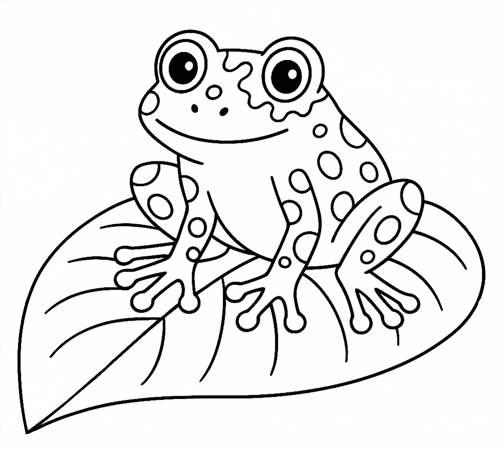Desenho de Sapos para colorir e imprimir: número 11