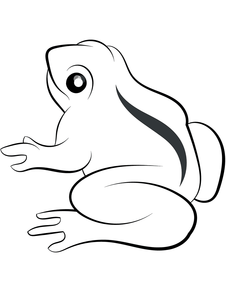 Desenho de Sapos para colorir e imprimir: número 12