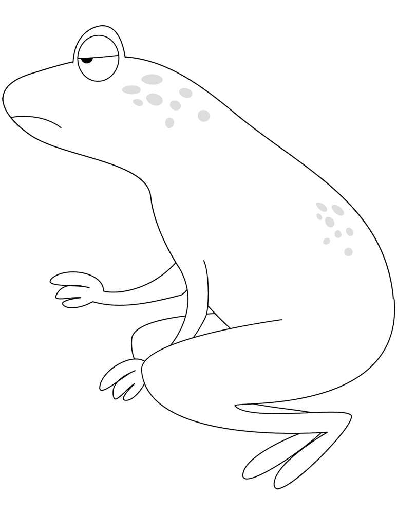 Desenho de Sapos para colorir e imprimir: número 14