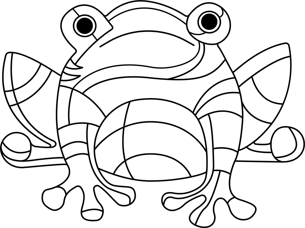 Desenho de Sapos para colorir e imprimir: número 16