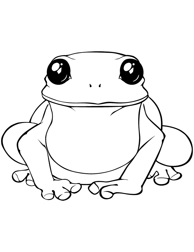 Desenho de Sapos para colorir e imprimir: número 21