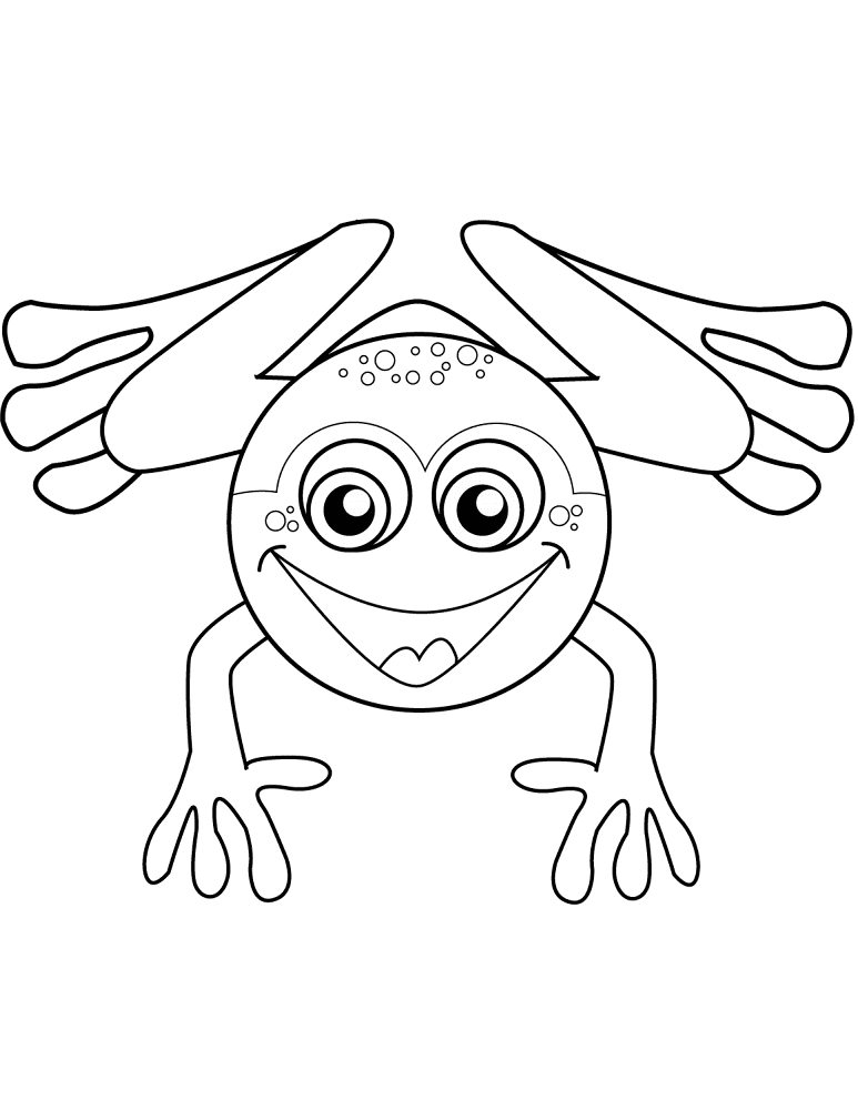 Desenho de Sapos para colorir e imprimir: número 23