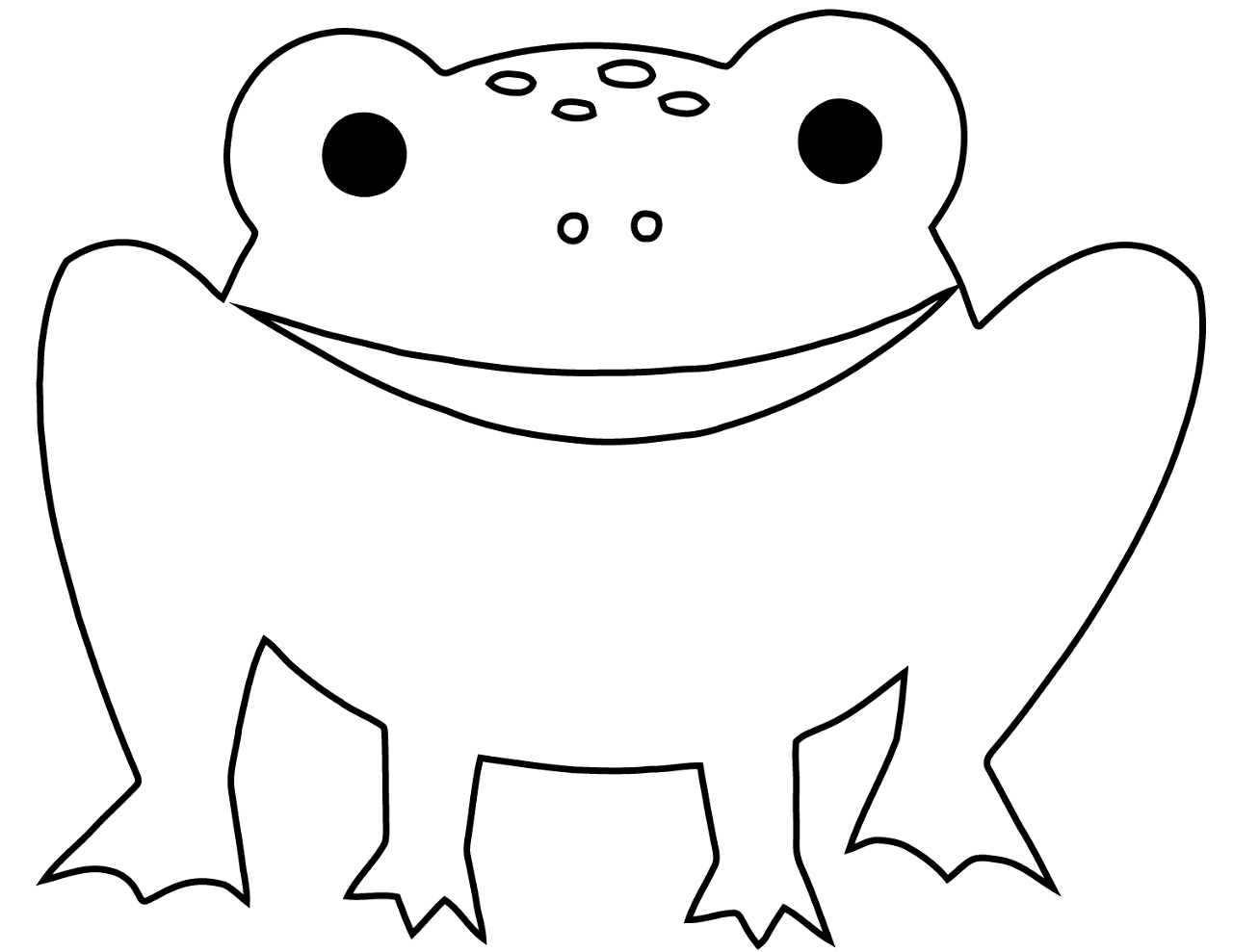 Desenho de Sapos para colorir e imprimir: número 24