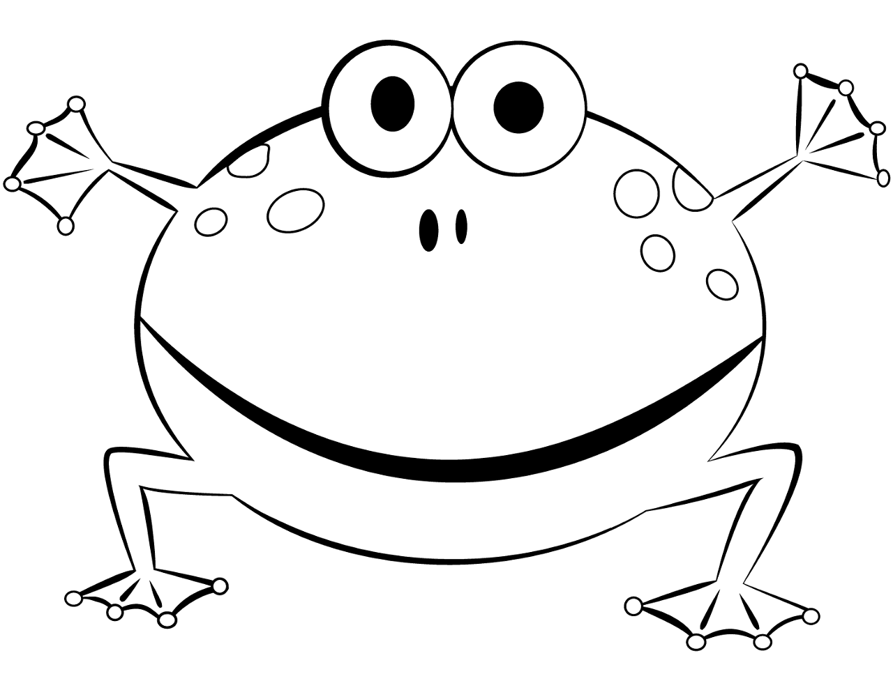 Desenho de Sapos para colorir e imprimir: número 27