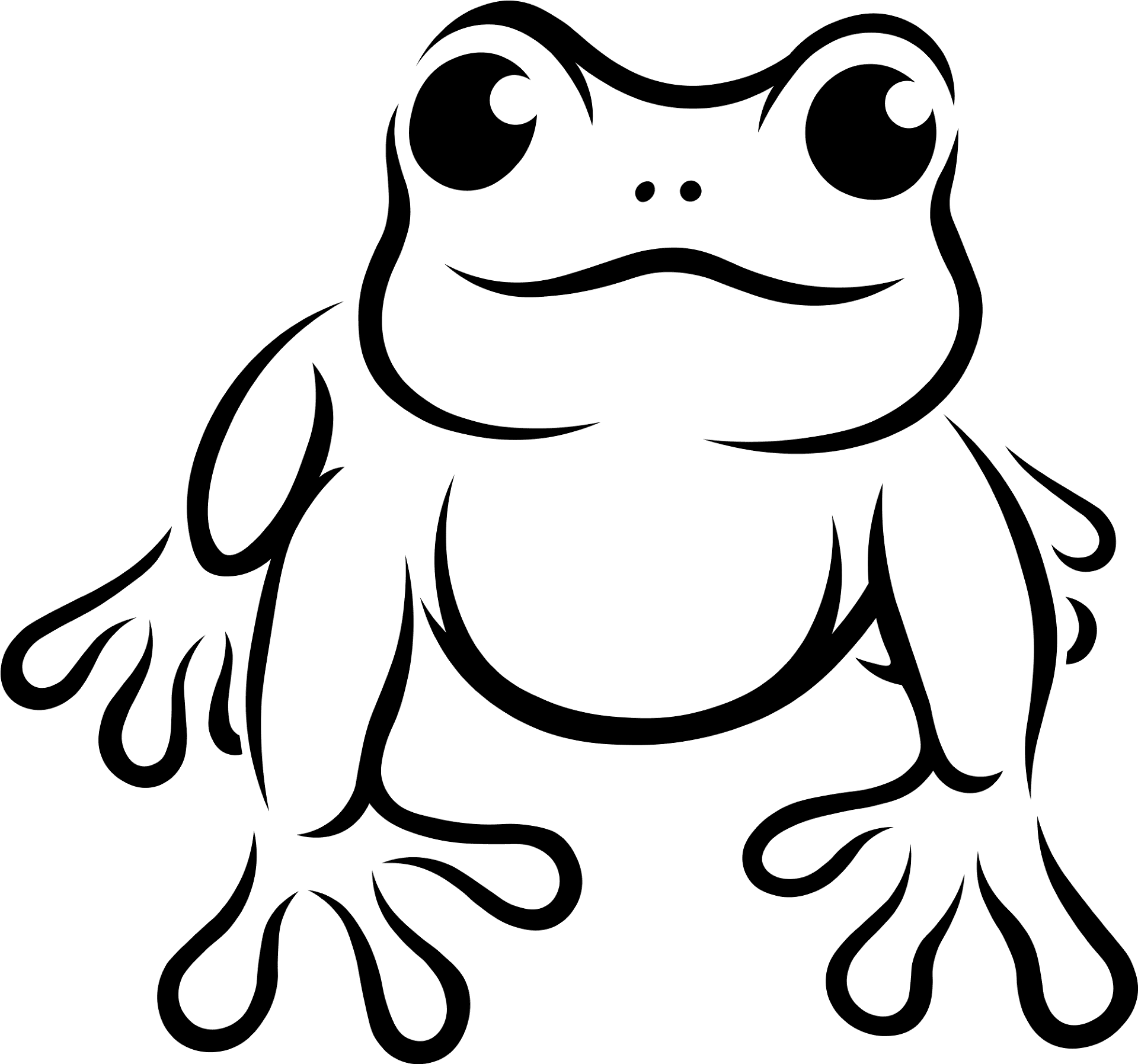 Desenho de Sapos para colorir e imprimir: número 28