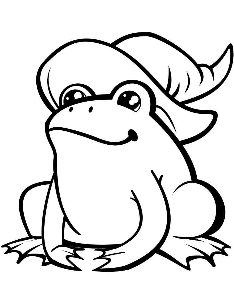 Desenho de Sapos para colorir e imprimir: número 29