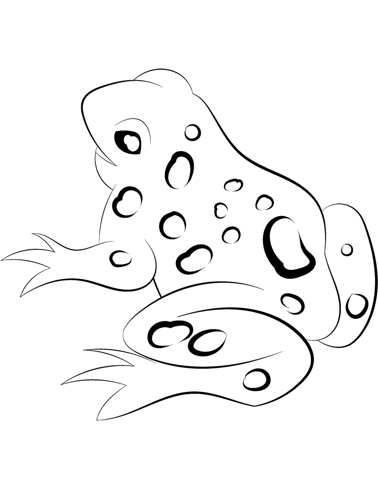 Desenho de Sapos para colorir e imprimir: número 41