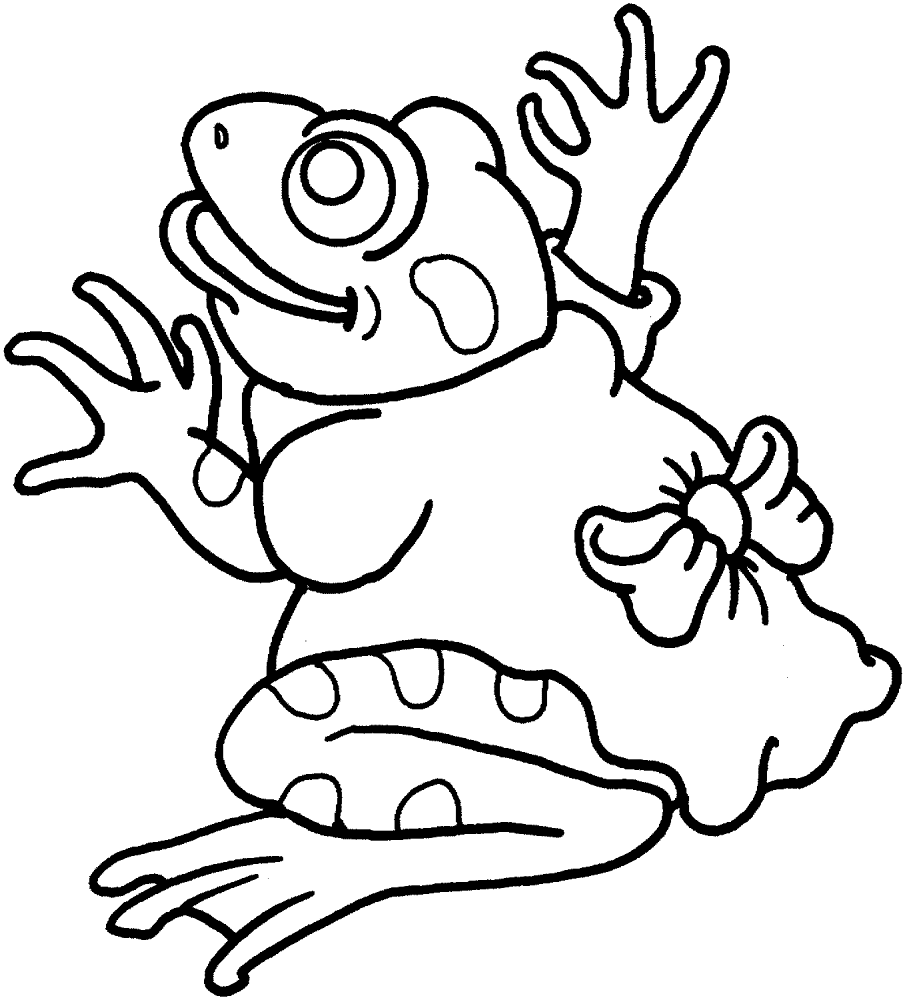Desenho de Sapos para colorir e imprimir: número 43