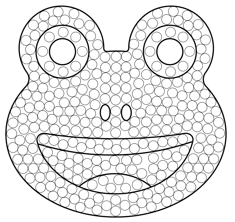 Desenho de Sapos para colorir e imprimir: número 48